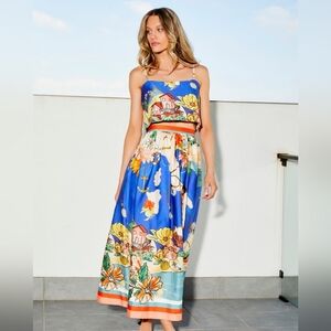 Antonio Melani Maximalist Evie Ocean Woven Crop Top